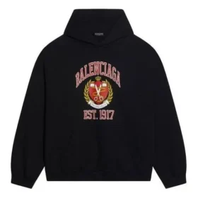 Sweats à capuche ample avec logo « College » Est. 1917 « Noir » 675003TLV901076