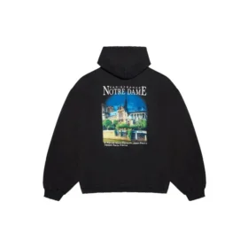 Sweats à capuche ample Balenciaga « Landscape » pour homme, noir 641679TJVH91000