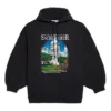 Sweats à capuche ample Classic Printing Noir 641529TJVH91000