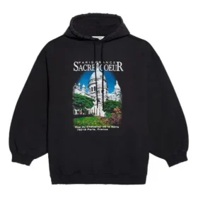 Sweats à capuche ample Classic Printing Noir 641529TJVH91000