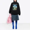 Sweats à capuche ample Classic Printing Noir 641529TJVH91000
