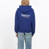 Sweats à capuche ample en coton bleu 578135TIV531195