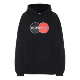 Sweats à capuche ample à motif, noir, 620947TIV801000