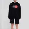 Sweats à capuche ample à motif, noir, 620947TIV801000