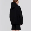 Sweats à capuche ample à motif, noir, 620947TIV801000