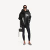 Sweats à capuche ample pour femme, noir