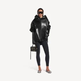 Sweats à capuche ample pour femme, noir