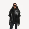 Sweats à capuche ample pour femme, noir