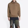 Sweats à capuche avec logo dans le dos, coupe classique « Brown » 600583TMVF57761
