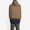 Sweats à capuche avec logo dans le dos, coupe classique « Brown » 600583TMVF57761