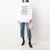 Sweats à capuche avec logo imprimé SS21, blanc, 641529TJVI69040