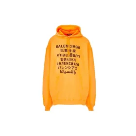 Sweats à capuche avec logo « Orange Black » 641679TJVI67513