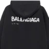 Sweats à capuche Balenciaga dessiné à la main, coupe moyenne « Noir » 600583TOVO61070