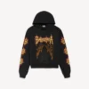 Sweats à capuche Balenciaga Sacra Cœur coupe moyenne pour femme, noir