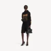 Sweats à capuche Balenciaga Sacra Cœur coupe moyenne pour femme, noir