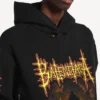 Sweats à capuche Balenciaga Sacra Cœur coupe moyenne pour femme, noir