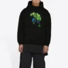 Sweats à capuche Balenciaga x Marvel Hulk, coupe moyenne « Noir » 600583TLV581000