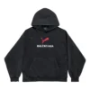 Sweats à capuche Balenciaga x Puma, coupe moyenne « Black Faded » 767877TTVA41041