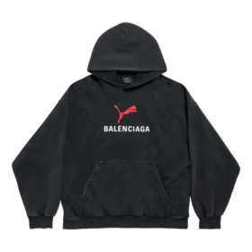 Sweats à capuche Balenciaga x Puma, coupe moyenne « Black Faded » 767877TTVA41041