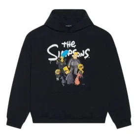 Sweats à capuche Balenciaga x THE SIMPSONS en coton, coupe ample « Noir » 675003TLVG81000