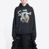 Sweats à capuche Balenciaga x THE SIMPSONS en coton, coupe ample « Noir » 675003TLVG81000