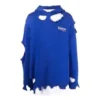 Sweats à capuche « Blue » de la collection Political Campaign Destroyed 662718T32124691