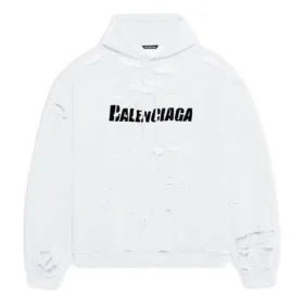Sweats à capuche Caps Destroyed « Blanc » 659403TKVB69040