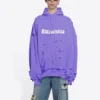 Sweats à capuche Caps Destroyed « Violet » 659403TKVB63078