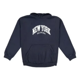 Sweats à capuche Cities New York coupe ample « Navy White » 675003TLVM33967