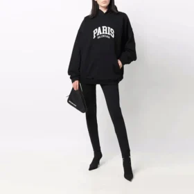 Sweats à capuche Cities Paris coupe ample « Noir Blanc » 674986TLVL81070