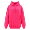 Sweats à capuche classiques minimalistes unis avec logo, rose 570798THV775630