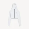 Sweats à capuche cocoon Techwear pour femme, blanc Sweats à capuche cocoon Techwear pour femme, blanc