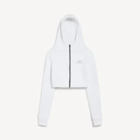 Sweats à capuche cocoon Techwear pour femme, blanc