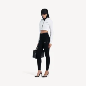 Sweats à capuche cocoon Techwear pour femme, blanc