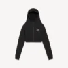 Sweats à capuche cocoon Techwear pour femme, noir Sweats à capuche cocoon Techwear pour femme, noir