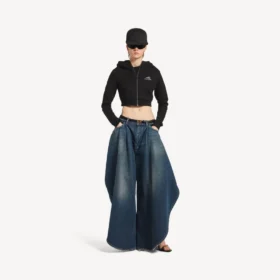 Sweats à capuche cocoon Techwear pour femme, noir