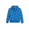 Sweats à capuche à cordon avec logo alphabétique imprimé sur toute la surface, bleu 612959TIV715011