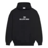 Sweats à capuche à cordon de serrage en polaire Bb Pixel, manches longues, noir 578135TKVI81070