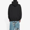 Sweats à capuche à cordon de serrage en polaire Bb Pixel, manches longues, noir 578135TKVI81070