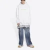 Sweats à capuche coupe moyenne avec logo « Copyright » imprimé « White » 578135TIV559152
