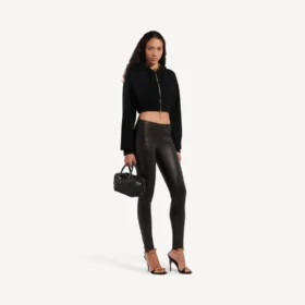 Sweats à capuche court zippé Techwear pour femme, noir
