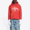 Sweats à capuche courts Maison Balenciaga « Cardi Red » 670946-TLVJ3-6441