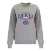 Sweats à capuche Crown avec logo alphabétique uni, gris 578132TGV681300