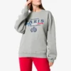 Sweats à capuche Crown avec logo alphabétique uni, gris 578132TGV681300