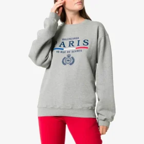 Sweats à capuche Crown avec logo alphabétique uni, gris 578132TGV681300