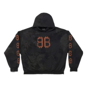 Sweats à capuche Crypto coupe moyenne « Black Faded » 742603TOVN71055