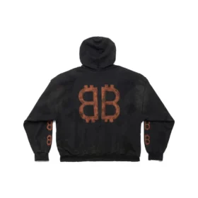 Sweats à capuche Crypto coupe moyenne « Black Faded » 742603TOVN71055