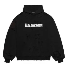 Sweats à capuche déchirés « Black White » 659403TKVB61093 Sweats à capuche déchirés « Black White » 659403TKVB61093