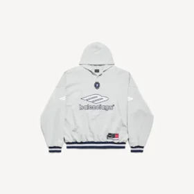 Sweats à capuche de football 3b pour homme, gris/blanc
