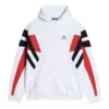 Sweats à capuche de survêtement zippés Sporty B « Blanc Noir Rouge » 675330TLVA39028